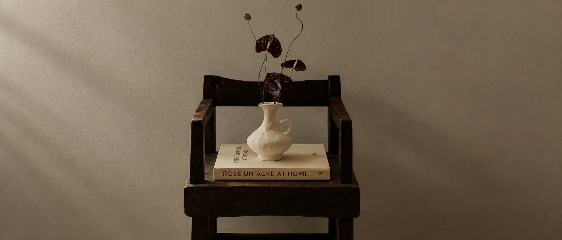 Decorative pieces arranged in an everyday space