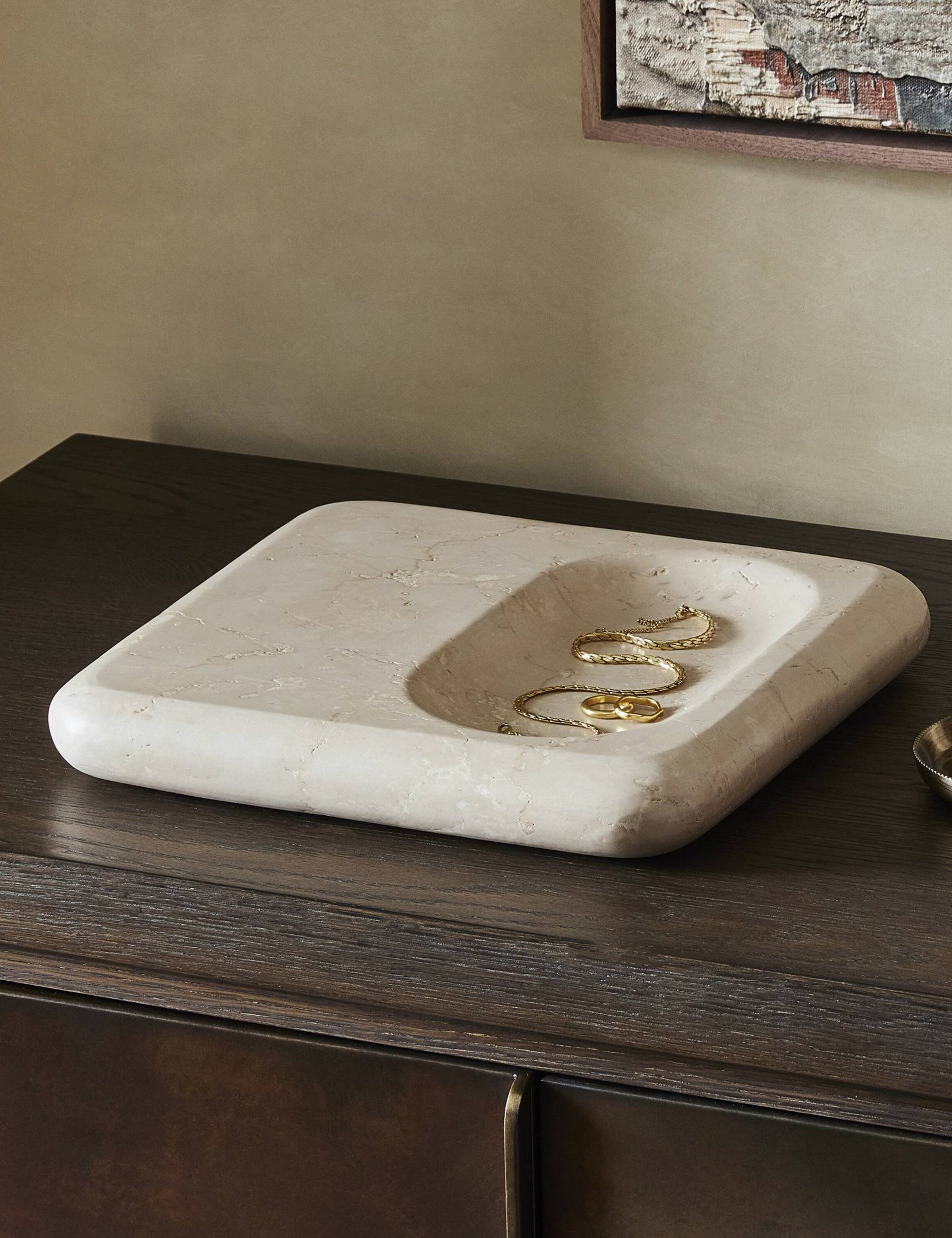 Natural Marble Stone Catchall - Brown - Image 6
