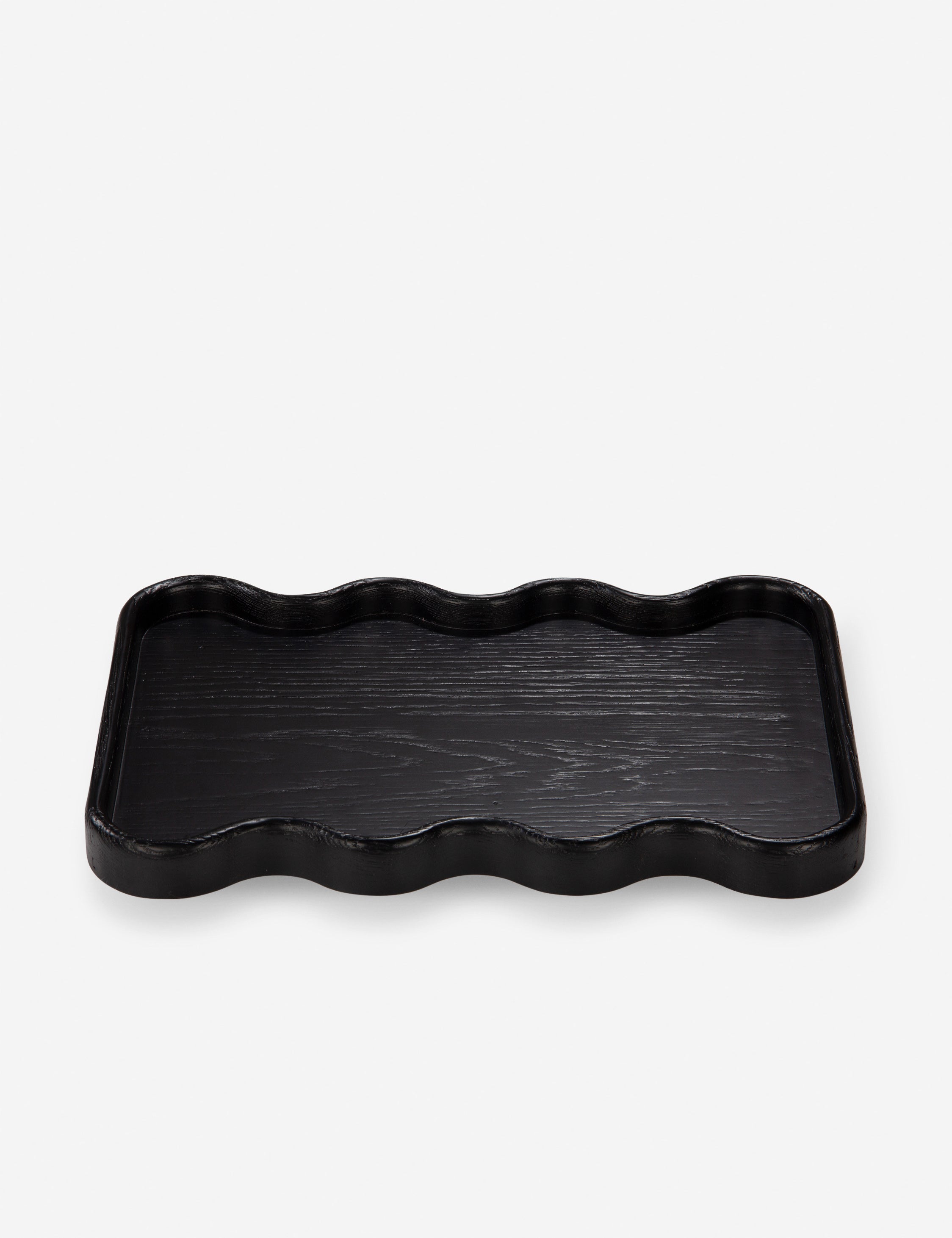 Sculptural Modern Oak Tray - Black - Image 4