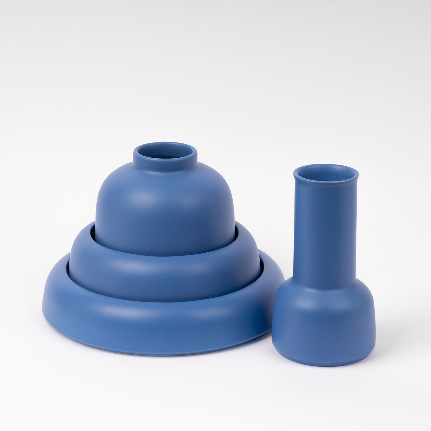 Electric Blue Narrow-Neck Carafe - Modern Table Pitcher - Image 4
