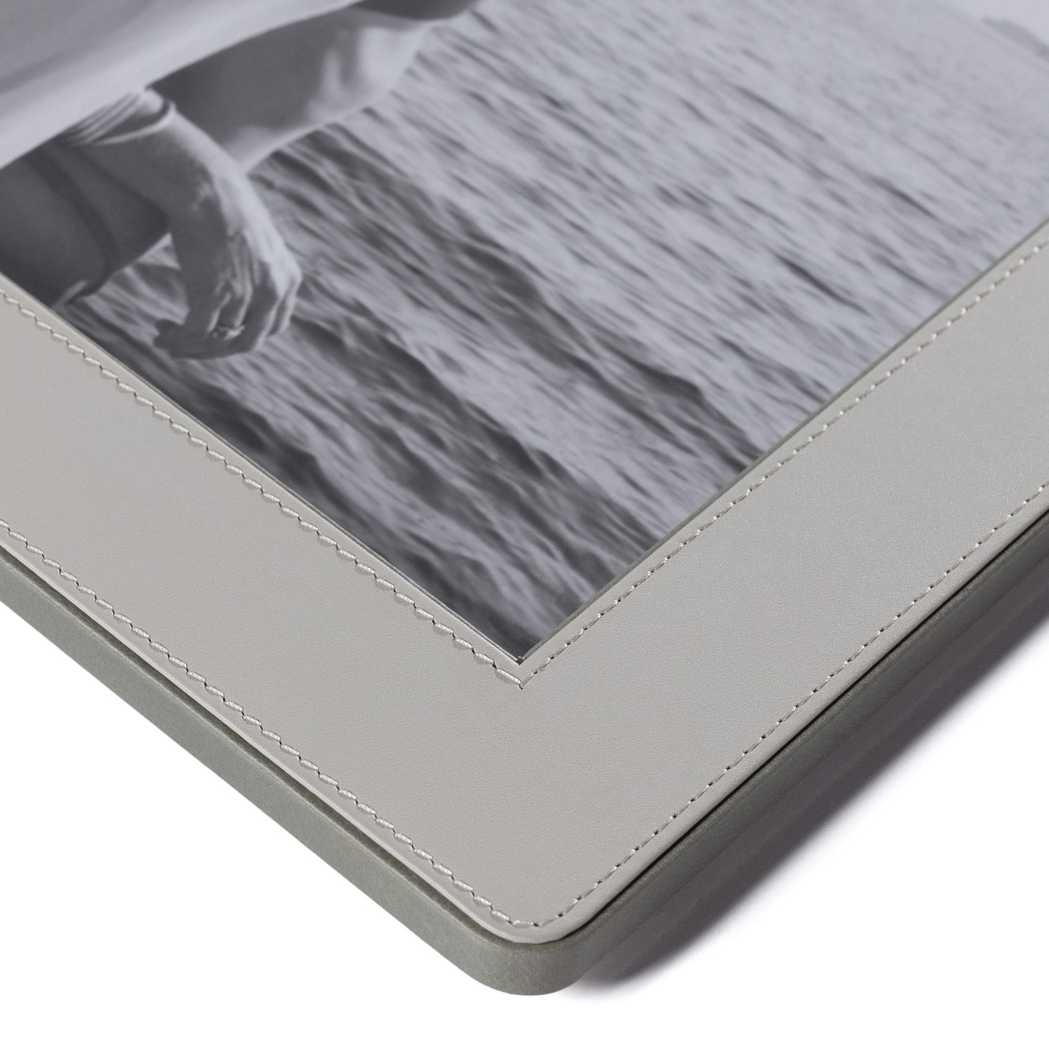 Gray and Sage Nappa Leather Photo Frame - Image 6